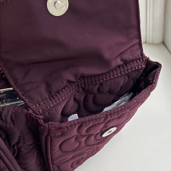 Vera Bradley Burgundy Quilted Backpack - Picture 5 of 8